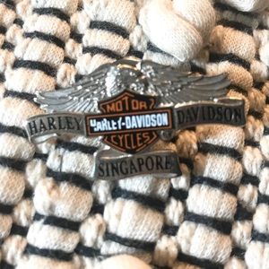 Harley-Davidson Singapore Winged Eagle Metal Pin International Biker Badge
